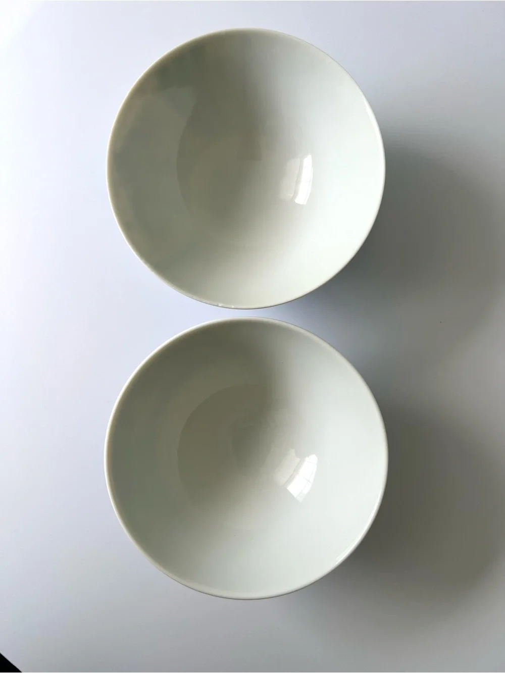 Vintage Pier 1 Blue & White Footed Porcelain Bowls for Rice / Soup, 2pc Set